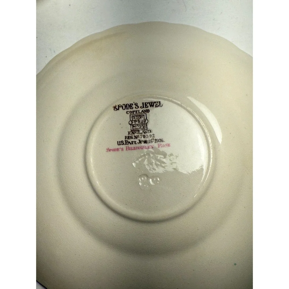 Vintage Copeland Spode Jewel Billingsley 3 Rose Saucers Made In England 1926 Lot